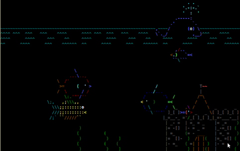 Linux asciiquarium
